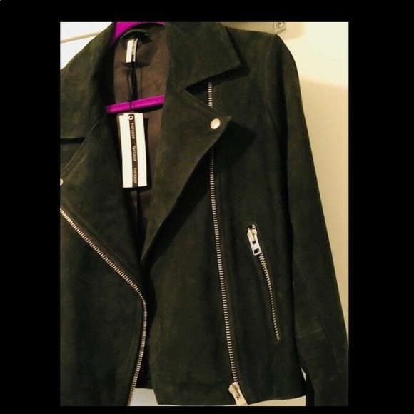 TOPSHOP FOREST GREEN SUEDE CADDY JACKET - Picture 5 of 7